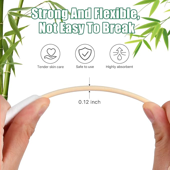 300 PCS Dog Qtips, 6 Inch Cotton Swabs for Dogs and Cats, Pet Cotton Ear Buds for Dog Ear Care, Long Bamboo Cotton Sticks for Dog Ear Cleaning Solution