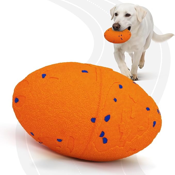 Interactive Dog Toys Ball Automatic Active Rolling Ball for All Dog(Vorange | Moving bouncing & rotating pet ball with colorful lights. Solid E-TPU material, IPX7 waterproof for small medium large dogs