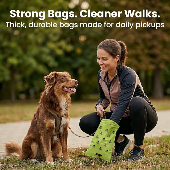 Pogi’s Dog Poop Bags – Leak-Proof & Extra Thick Pet Waste Bags with 2 Holders (Unscented, 50 Rolls, 750-Count)