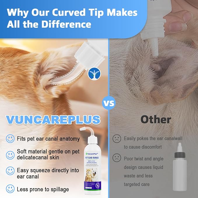 Cat & Dog Ear Cleaner Solution, Soft Nozzle, Thyme, 4 fl oz
