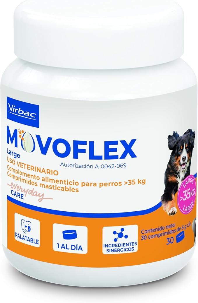 Virbac | Movoflex | New Supplement for Canine Joint Mobility | Ideal for Adult and Senior Dogs | Easy to Give for its Delicious Taste and Smooth Texture (Large Breed)