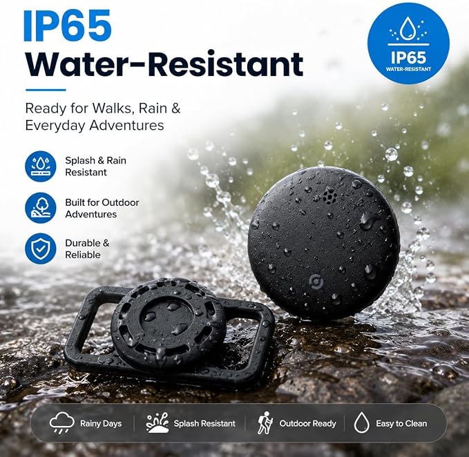 GPS Collar for Dogs,Pet Tracker (Android Only) Smart tag,Waterproof Compatible with Google Find My,No Monthly Fee,Advanced Tracking Solution Smart Collar for Pet Safety Ideal Small Large Dogs