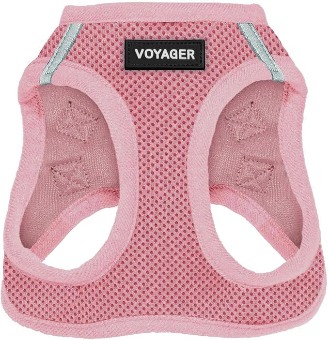 Voyager Step-in Air Dog Vest Harness - Pink, X-Large | 20.5 - 23" in Chest, Reflective Bands, All Weather Breathable Air Mesh, Cats Compatible, Lightweight, Fast Drying