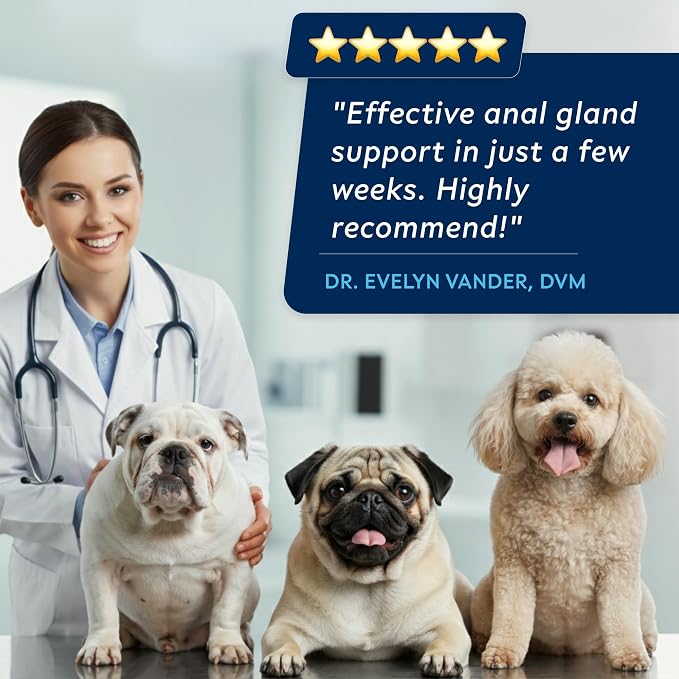 STRELLALAB Anal Gland Support Chews - Scoot Treatment - Digestive Enzymes