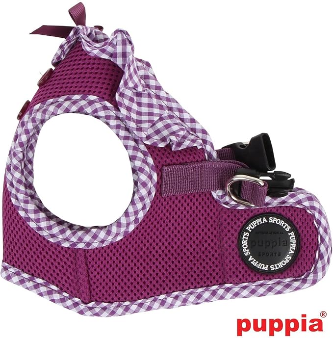 Puppia Vivien Vest Dog Harness Step-in All Season Mesh Cute No Pull No Choke Walking Training for Small Dog, Purple, Medium
