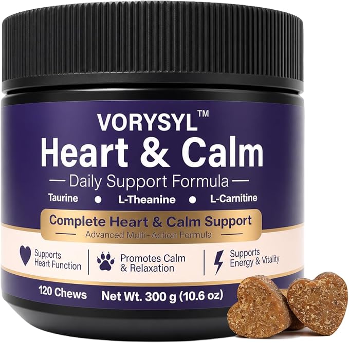 Heart Health & Calming Chews for Dogs, L-Theanine, Chicken