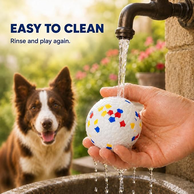 Dog Balls, Durable Floating Toys for Aggressive Chewers, 2.5in, 2-Pack