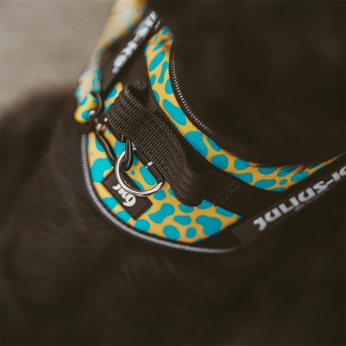 Julius-K9, 24IDCK9-LPRD-M, IDC Powerharness, Dog Harness, Size: Medium Leopard (M)
