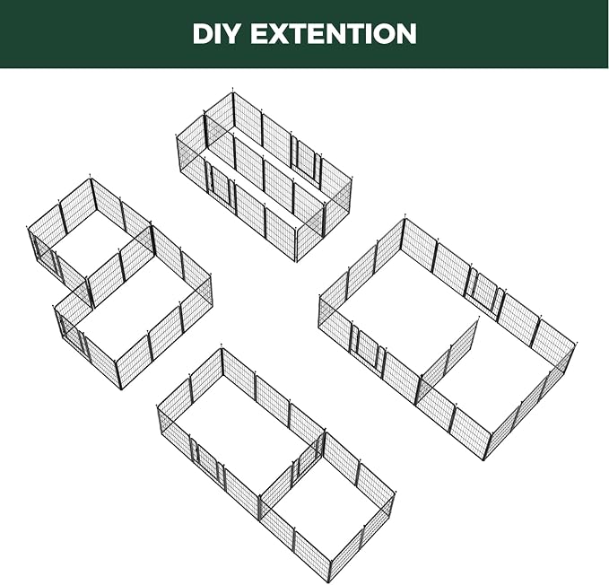 FXW Rollick Unleashed Dog Playpen, 40in, 16 Panels with Connectors, 2-Pack, Medium/Large