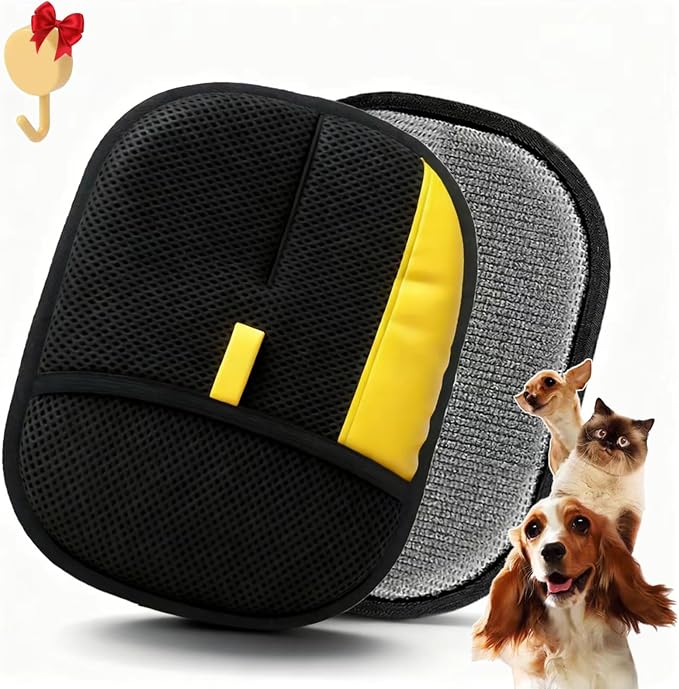 Pet Hair Removal Glove .Upgraded Thickened Reusable Electrostatic Pet Hair Remover Glove Tool .Dogs & Cats pet hair glove.Used for Sofas, Bed Sheets, Carpets, Clothes, Curtains and Car Seats.