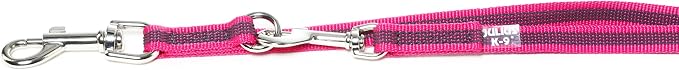 Color & Gray Adjustable Super-Grip Leash, 14 mm x 2,2 m, Pink-Gray