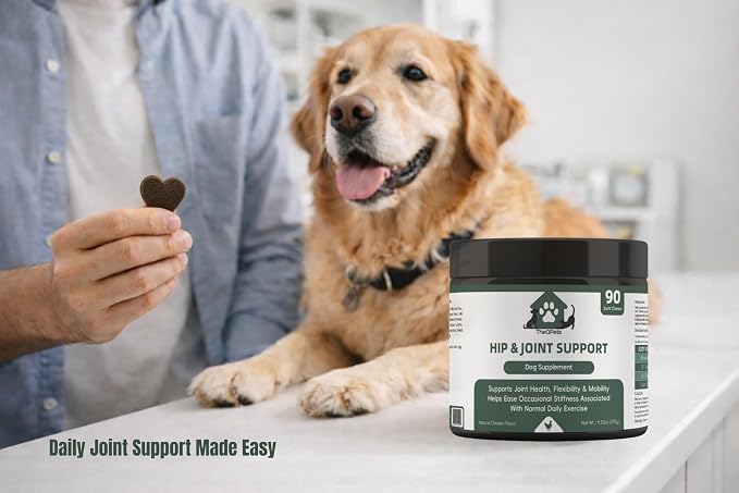 Dog Joint Supplement Chews - Glucosamine 600mg MSM 300mg Chondroitin Turmeric Green Lipped Mussel Collagen - Hip and Joint Chews for Senior & Active Dogs All Breeds - 90 Soft Chews Chicken