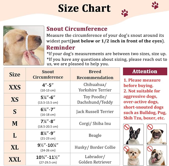 Dog Muzzle, Soft Mesh Muzzles for Medium Dogs Biting | Black, M | Corgi Beagle Puppy Muzzle for Chewing, Breathable Dog Mouth Guard for Grooming, Vet Visit, Trimming, Allows Panting Drinking