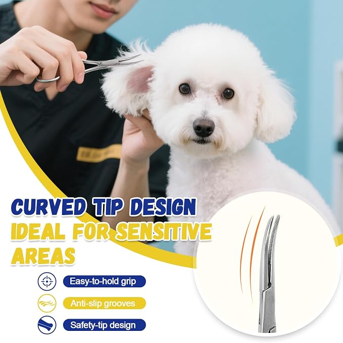 Dog Ear Hair Removal Kit - Powder, Scissors & Tweezers