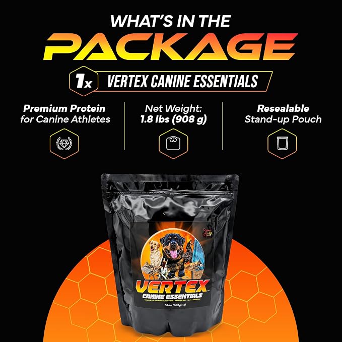 Vertex Canine Essentials High-Performance Dog Supplement-Active Dogs 4lbs