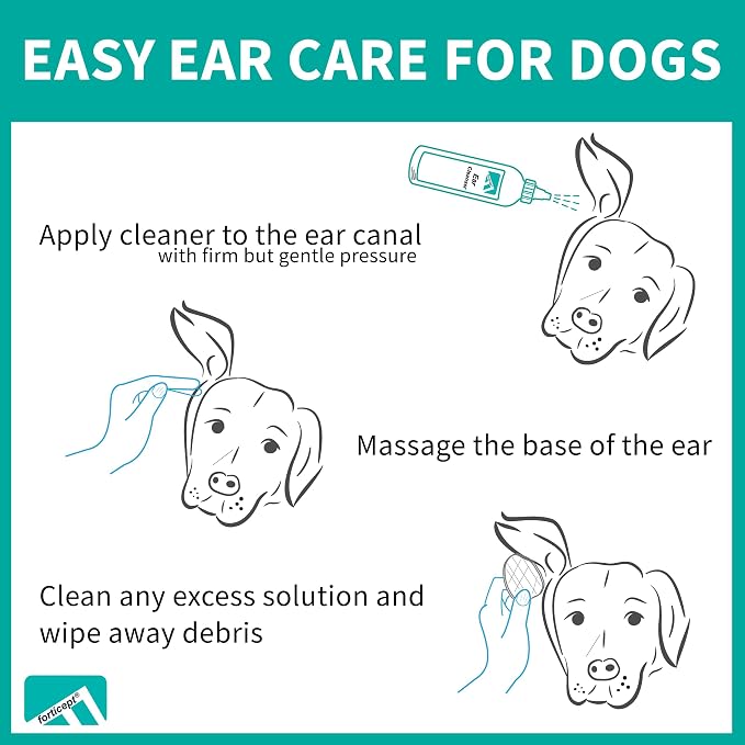Forticept Dog Ear Infection Treatment & Wash Flush, 8 oz
