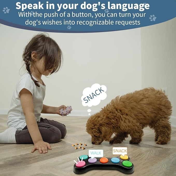 Dog Buttons for Communication, 7 in 1 Talking Button Set