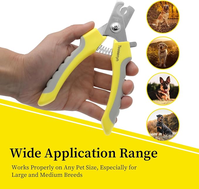 Professional Dog Nail Trimmers, Safety Lock, 6.5in
