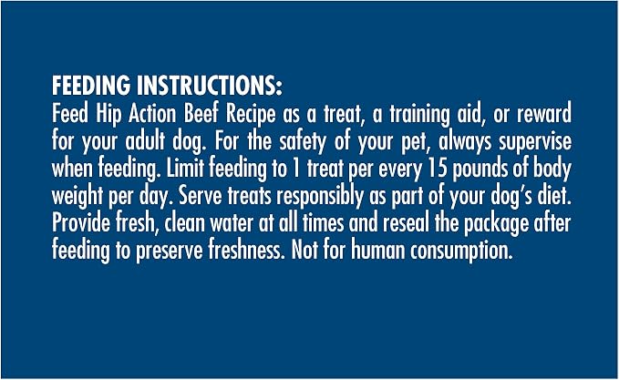 Zuke’s Hip Action, Hip And Joint Support Treats, Soft And Chewy Natural Beef Dog Treats, Beef Recipe - 6.0 OZ Bag
