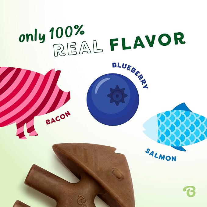 Benebone Limited Edition Blueberry Small 4-Pack Dog Toys for Aggressive Chewers, Durable Dog Bones, Made in USA, Dog Toys for Small Dogs Under 30 lbs