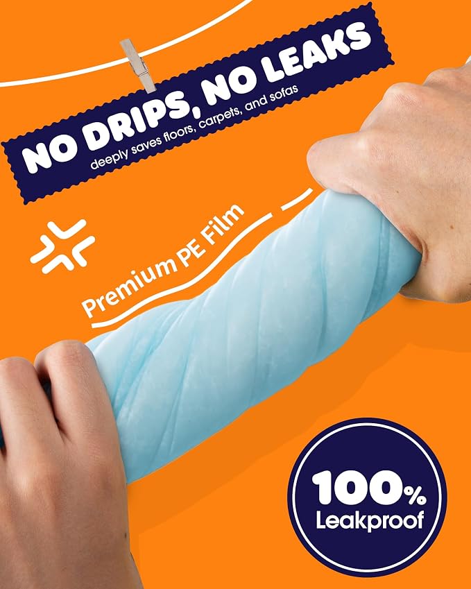 Powools Puppy Pads - Super Absorbent & Spill-Proof Pee Pads for Dogs with 6-Layer Material, Quick-Dry Potty Pads for Floors, Furniture, Vehicle, 34" × 28", 100 Packs