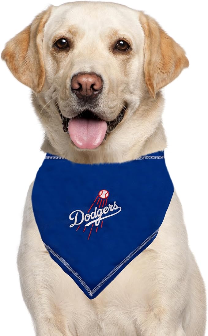 Pets First MLB Los Angeles Dodgers TIE Bandana, Small/Medium. Dog Bandana Scarf Bib for Pet Cat Dog. The Ultimate Game-Day, Party Bandanna, Birthday Event