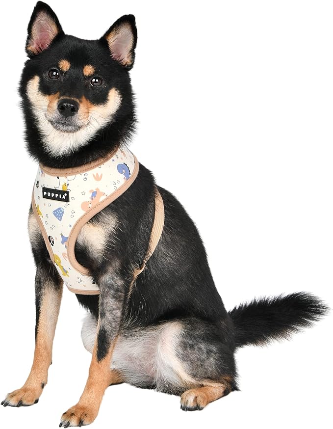 Puppia Spring and Summer Fashion Over-The-Head Dog Harness, Beige_Minmi, Small