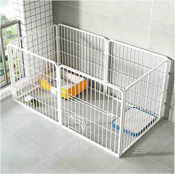 Portable Dog Playpen with Door ， Heavy Duty Enclosure for Indoor/Outdoor Use - Ideal for Puppies, Cats, Rabbits, and Small Animals