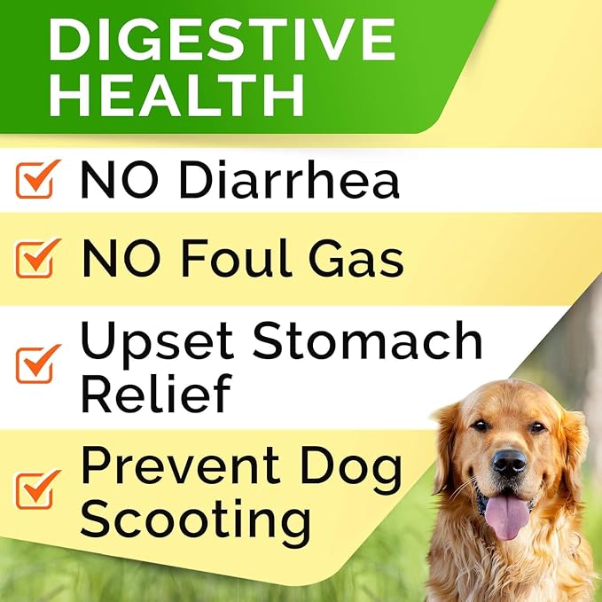 STRELLALAB Dog Probiotics Treats for Picky Eaters - Digestive Enzymes + Prebiotics