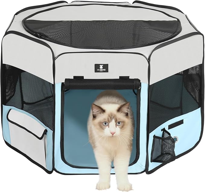 X-ZONE PET Dog Playpen - Blue, Large