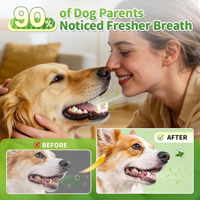 Dog Dental Powder, Teeth Cleaning Powder, Plaque & Tartar Off, 75 Servings
