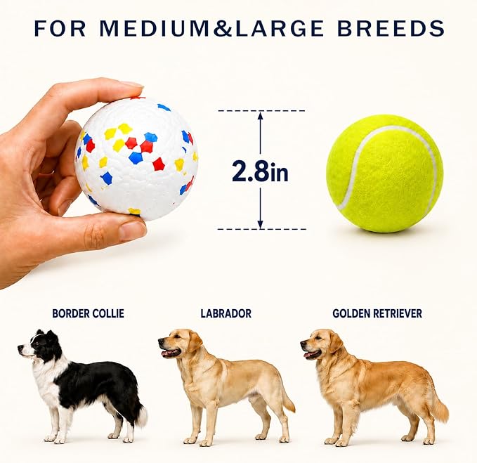 Dog Tennis Ball Toys for Aggressive Chewers, Floating, 2-Pack