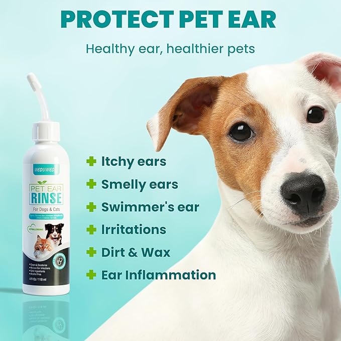 MEDUWEDU Dog Ear Cleaner Liquid, 4 fl oz