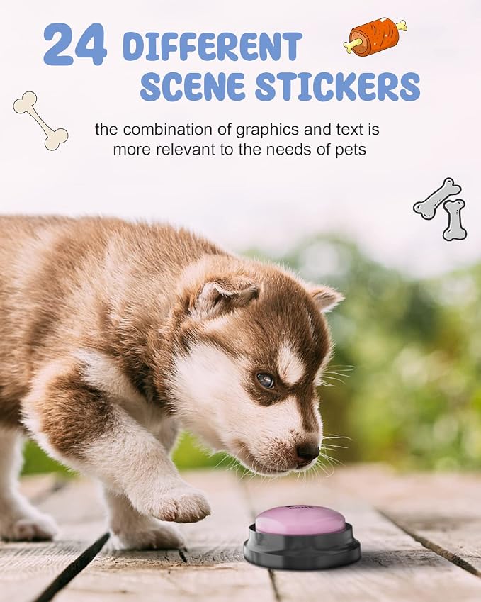 Dog Buttons for Communication, 8 Pcs Talking Set, with Anti-Slip Mat
