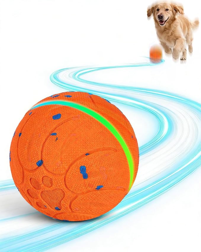 osou Smart Interactive Dog Toys, Automatic Moving & Bouncing Dog Ball | Motion-Activated, Auto-Off, Irregular Moving, Durable & Waterproof E-TPU Outershell for Medium & Large Dog Breeds