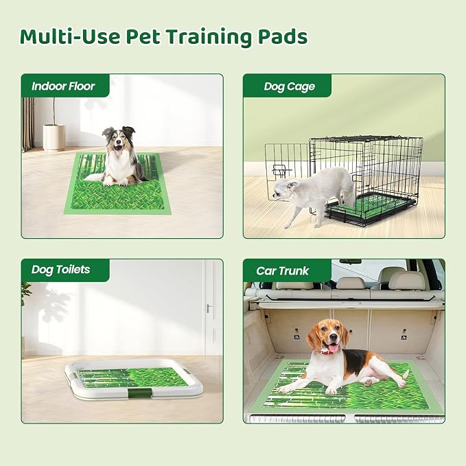 Puppy Pads XL 7 Count - 28"x34" Extra Large Pee Pads for Dogs Odor Blocking, Leak-Proof Potty Training Pad Super Absorbent, 6-Layer Leak-Bamboo Patterns Dog Pads
