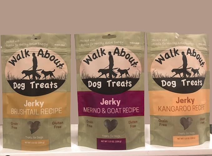 Walk About Pet, WA10016, Dog Jerky Treats, Grain-Free, Gluten-Free, Single Source Protein, Alligator Recipe, Resealable Pouch, 5.5 Ounces
