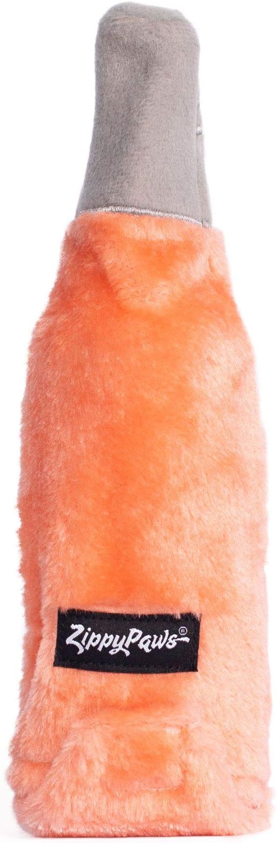 ZippyPaws Happy Hour Crusherz Interactive Dog Toys to Keep Them Busy - Rosé | Squeaky Plush Pet Toy for All Breeds, For Small, Medium, & Large Dogs, Drink Themed Crinkle Water Bottle Toy