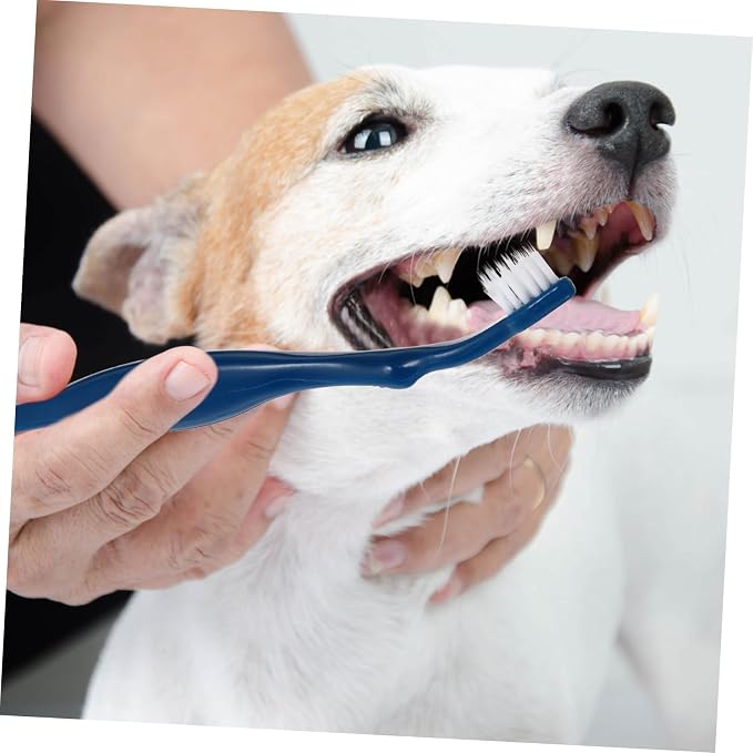 DECHOUS Pet Care Kit 3 Pack Dog Toothbrush Set Soft Bristles for Dogs Cats Pet Mouth