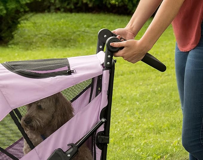 Pet Gear No-Zip Excursion Pet Stroller - Mountain Lilac, Dual Entry