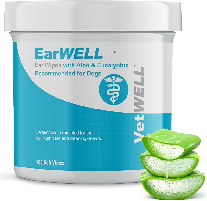 EarWELL by VetWELL Dog Ear Wipes, 100 Count