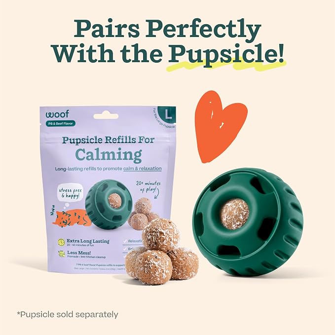 WOOF Pupsicle Refill Pops for Calming, 10-Pack, Small