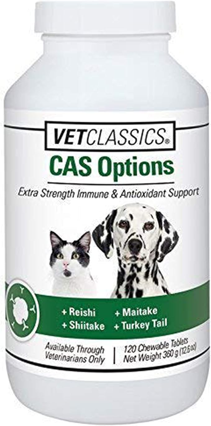Vet Classics CAS Options Immune Support Supplement for Dogs- 120 Tablets