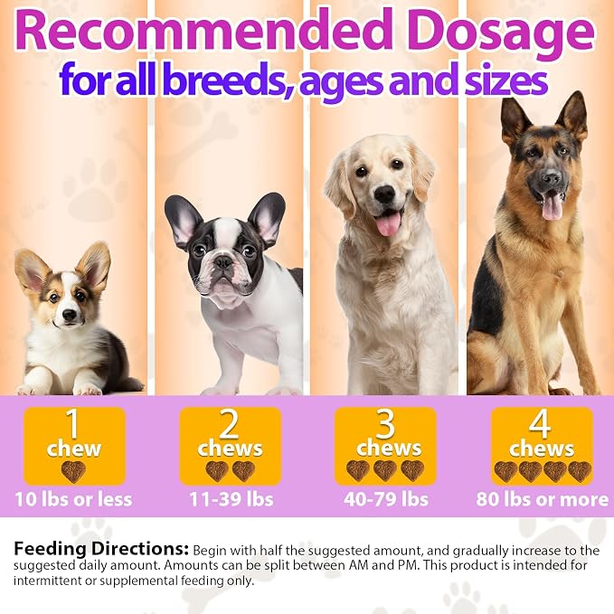 Carmelie Dog Vitamins, 24 in 1 Dog Multivitamins is Human Grade, 200 Chews | Premium Glucosamine Probiotics Omega-3, for Hip & Joint, Itch Relief, Skin & Coat, Immune, Digestive, Puppy & Senior, Chicken