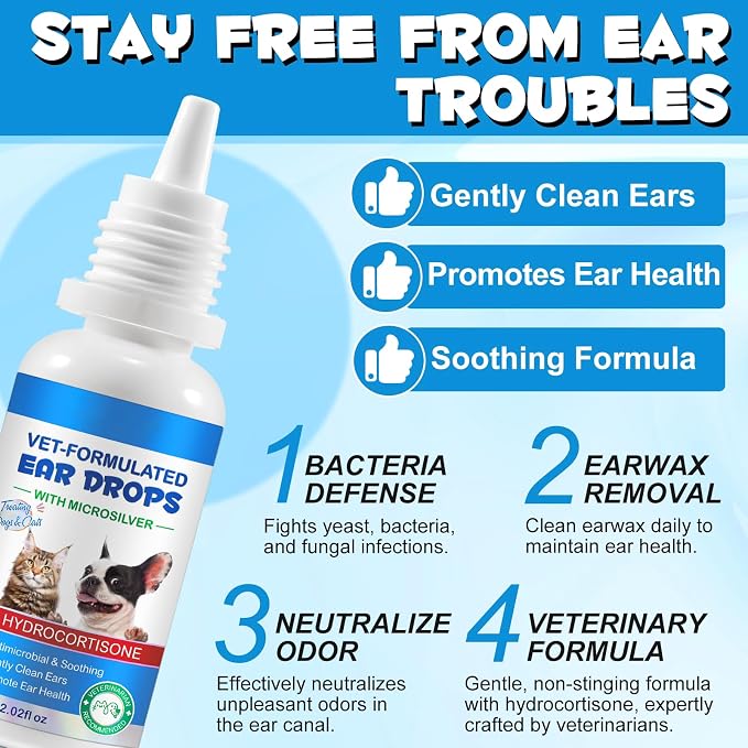 Dog Ear Infection Treatment Drops, 120ml