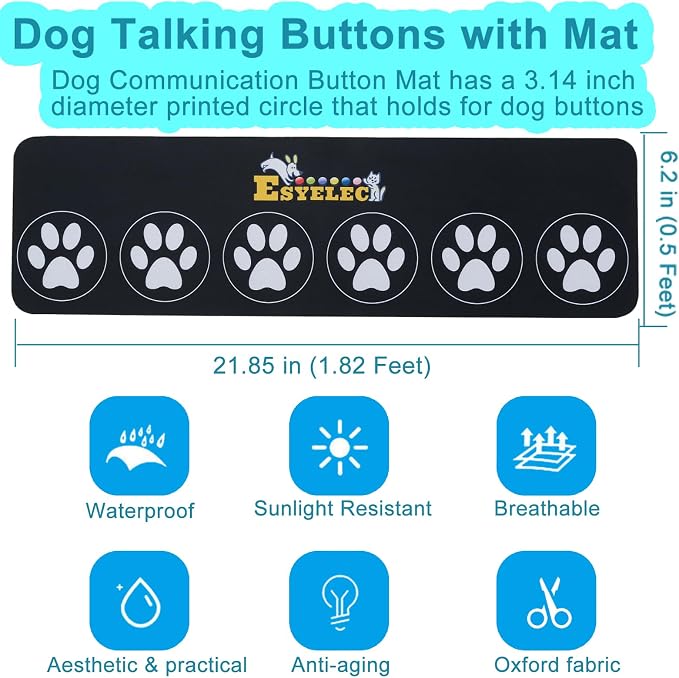 Dog Talking Button Set, 6 Pcs