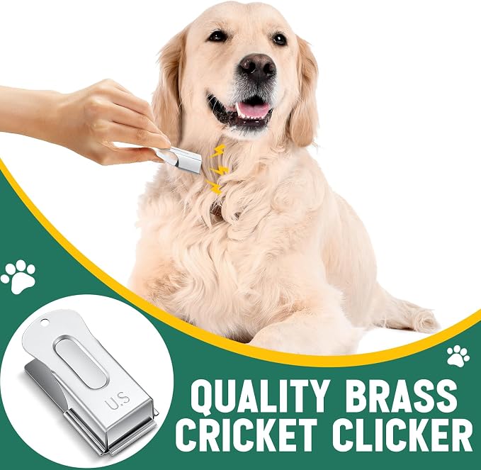Brass Dog Training Clicker, 2 Pcs, Silver