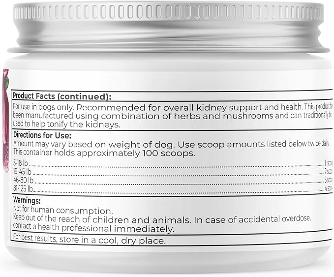 Dr. Harvey's Kidney Health Kidney Support Supplement for Dogs (4 Ounces) | 100% Human Grade - 4 oz Container