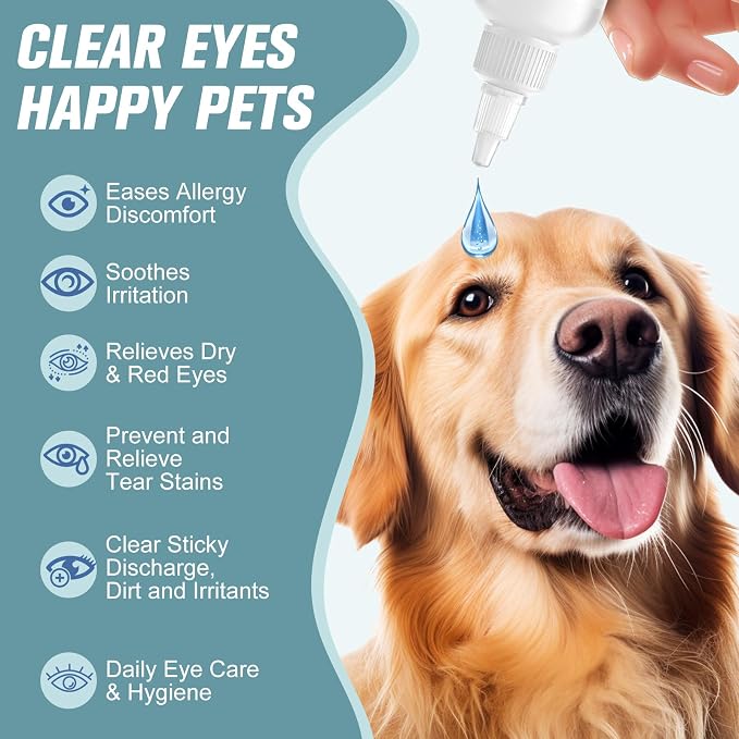 Pet Eye Drops for Dogs & Cats, 100ml