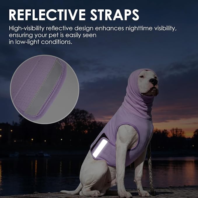AOFITEE Extra Large Dog Anxiety Vest, Skin-Friendly Dog Calming Hoodie